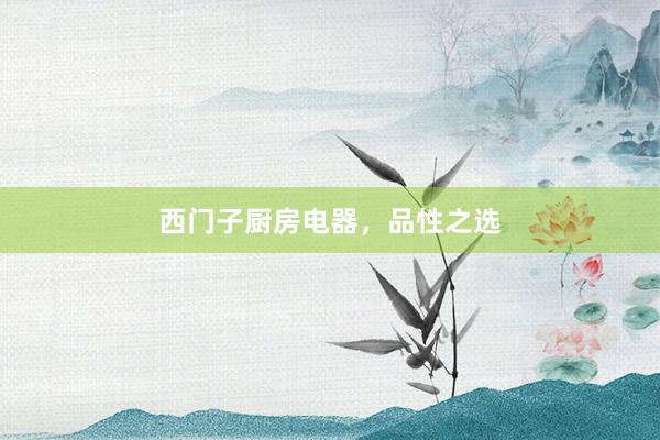西门子厨房电器，品性之选